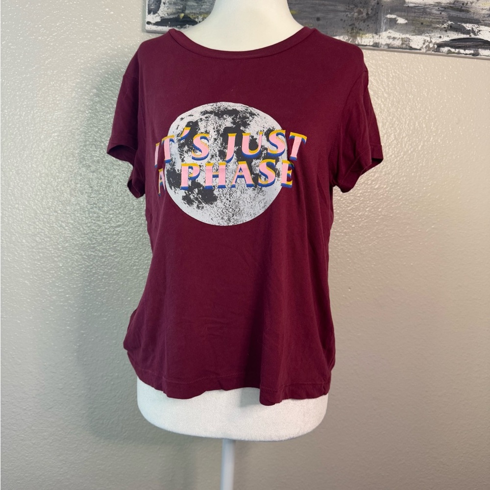 WILDFOX Burgundy Graphic Tee